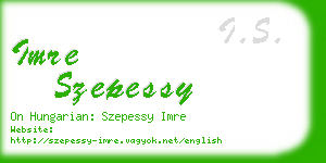 imre szepessy business card